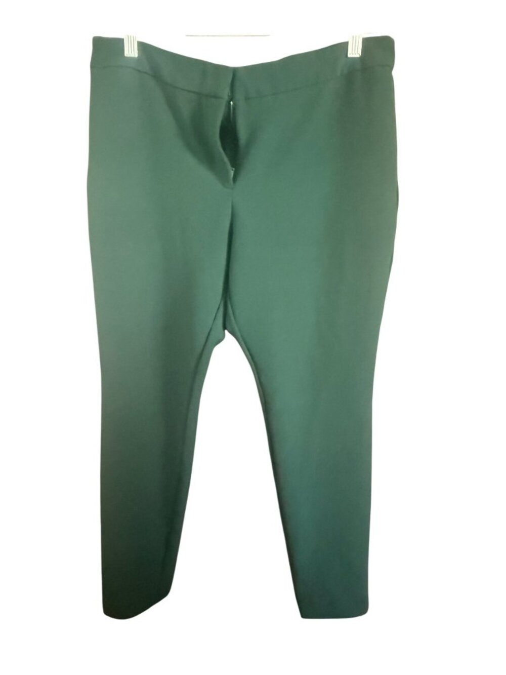 Worthington Modern Fit Womens Green Trousers Size 14 With Flat Front & Back Pock